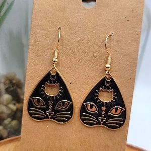 2/$12 kitty ouija earrings